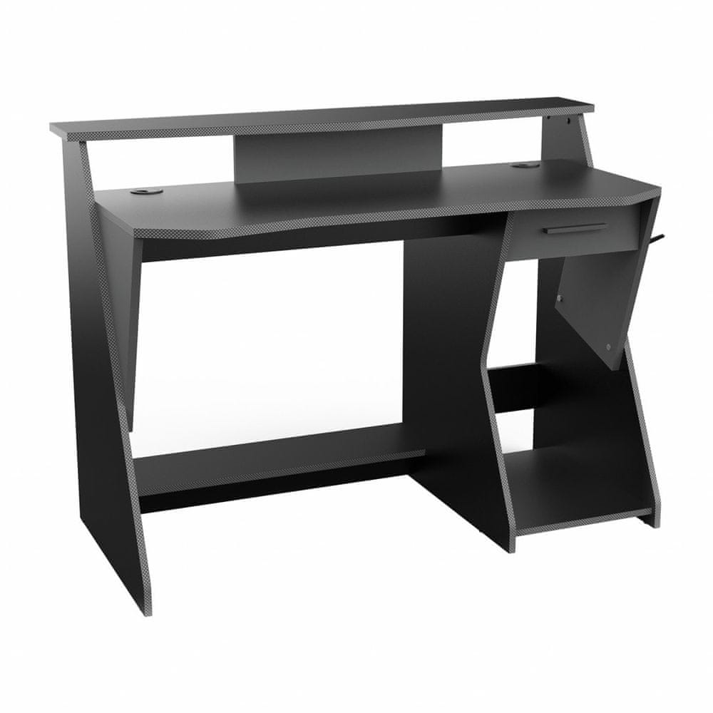eoshop PC stôl sKIN sivý/čierny